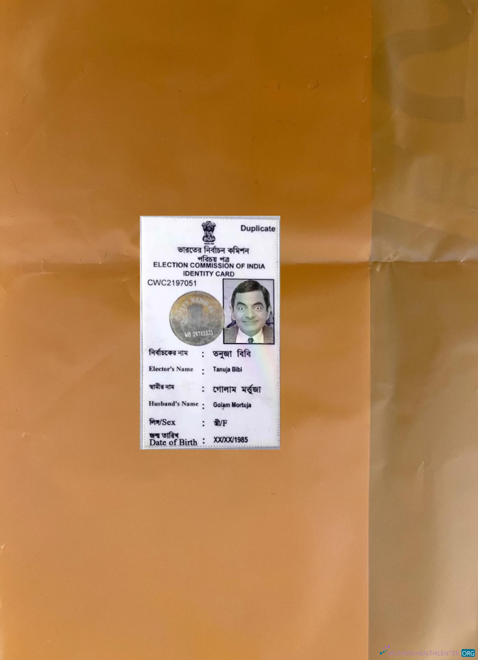 Download India identity card photolook front Photoshop template